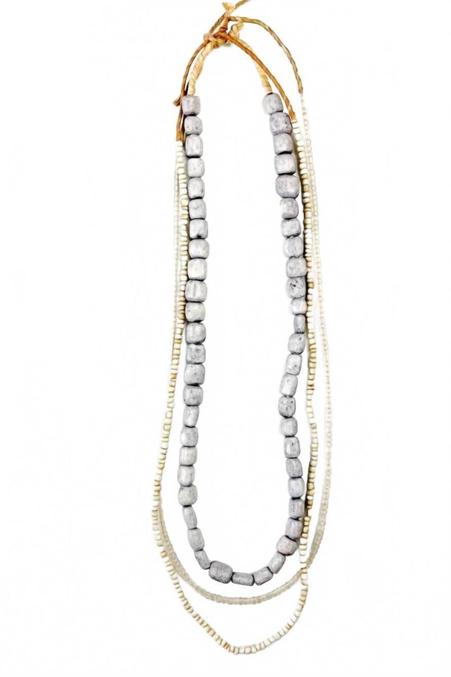 NEW TWINE & TWIG women's layer necklace 3 sets in gray